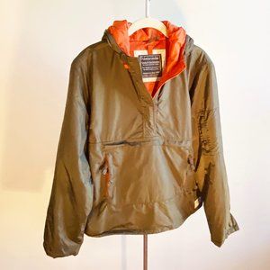 Abercrombie & Fitch Olive Green and Orange Nylon Pullover, Perfect Condition